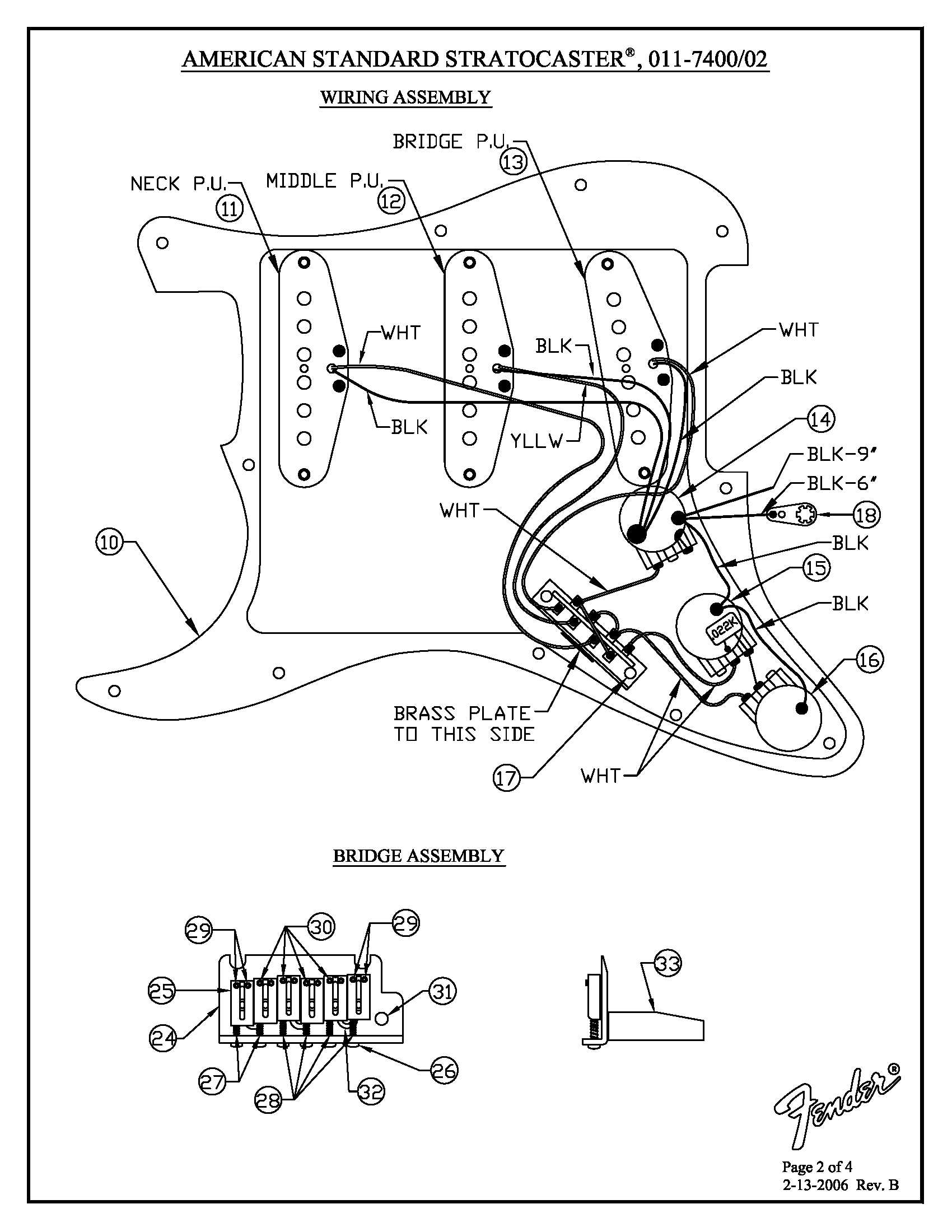 American Standard Stratocaster Wiring Diagram · Customer SelfService