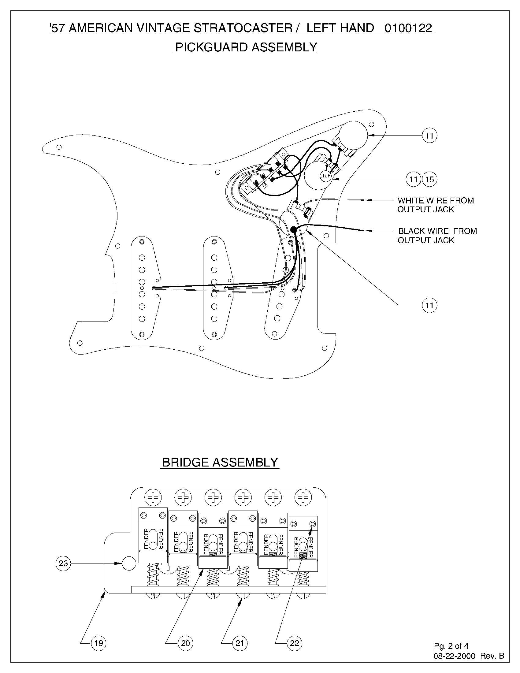 American Vintage 57 Stratocaster LH Wiring Diagram 0100122 · Customer